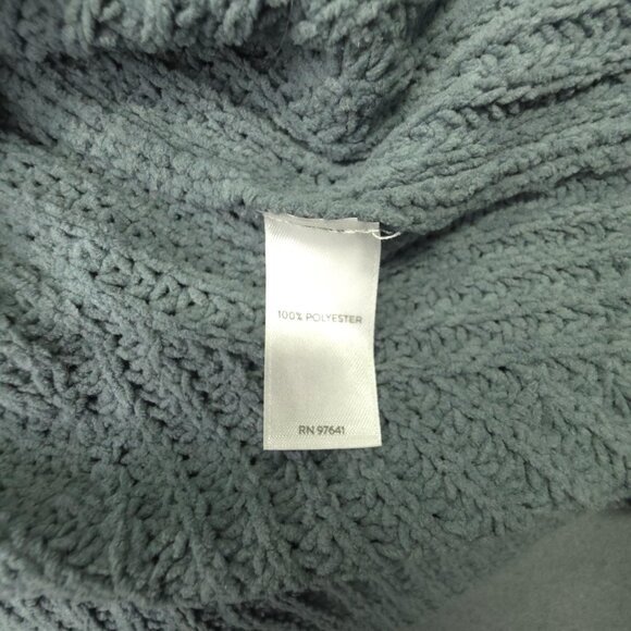 J Jill Sweater Women L Sage Green Chenille Mock Neck Pullover Chunky Plush Tunic - Picture 10 of 11